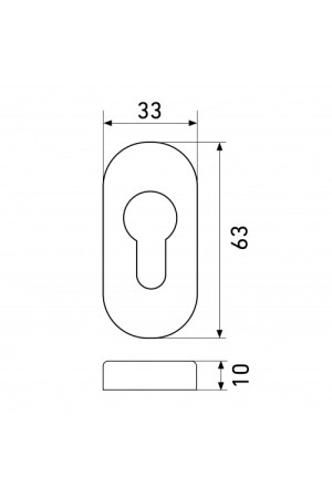 Накладка для ц/м СТАНДАРТ 0900 SS INOX нержавеющая сталь (100,5)