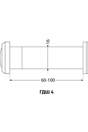 АЛЛЮР ГДШ-4 БШт 60-100мм d=16мм ст.бронза Глазок дверной  (300,12)