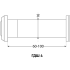 АЛЛЮР ГДШ-4 БШт 60-100мм d=16мм ст.бронза Глазок дверной  (300,12)