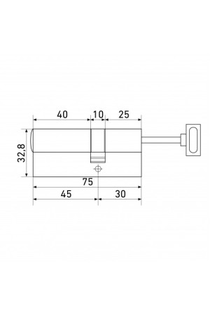 Стандарт MAX 75 S (45x30S) SN 5кл перф.ключ/шток Цилиндровый механизм(80,10)