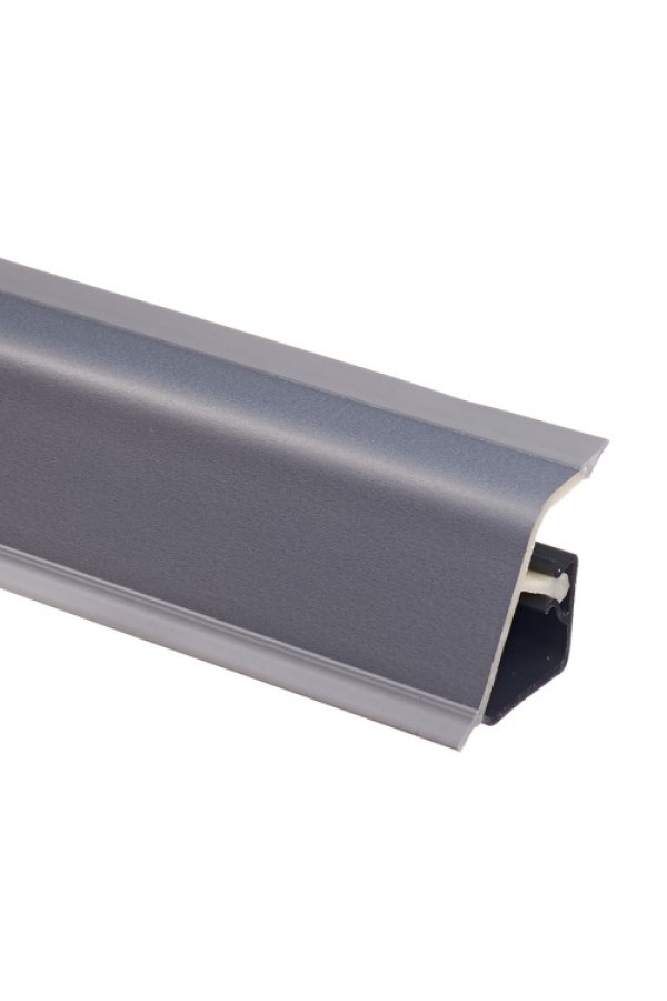 Плинтус Rehau WAP118, серебристый металлик, L 4200