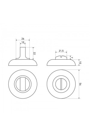 Сантехническая завертка к ручкам СТАНДАРТ BK-R1 SN/CP мат.никель B2B (100,5)