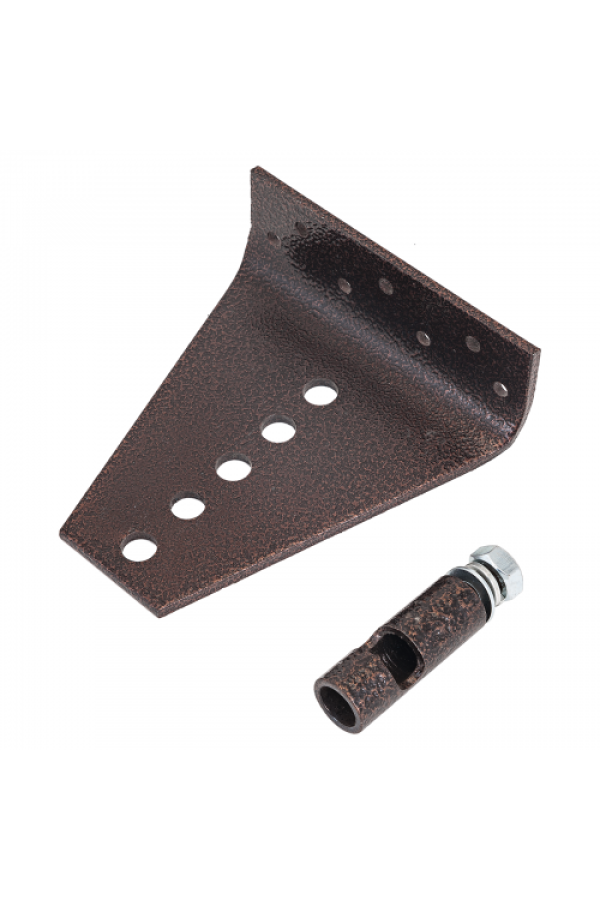 Кронштейн для крепления без сварки доводчика медь антик. Doorstop