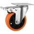 Колесо  б/г полиуретан. поворот. с тормозом PVC 125мм (Medium)