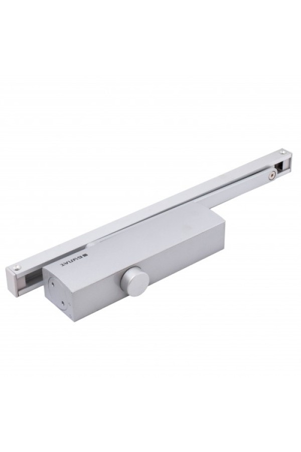 БУЛАТ Доводчик дверной  ДД 812/5 CH-S (CS+LS+HO+BC+DA+PA) (25-120 кг) серебро со скольз.тягой (10)