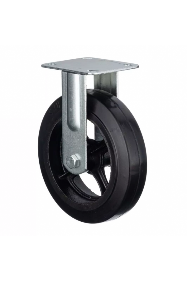 Колесо большегрузное обрезиненное неповоротное 200мм (FCD80) 1081200