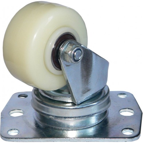 Колесо нейлон CARGO CASTER, 57мм, площадка - прямоугольник, пылезащита - сталь 2825-02