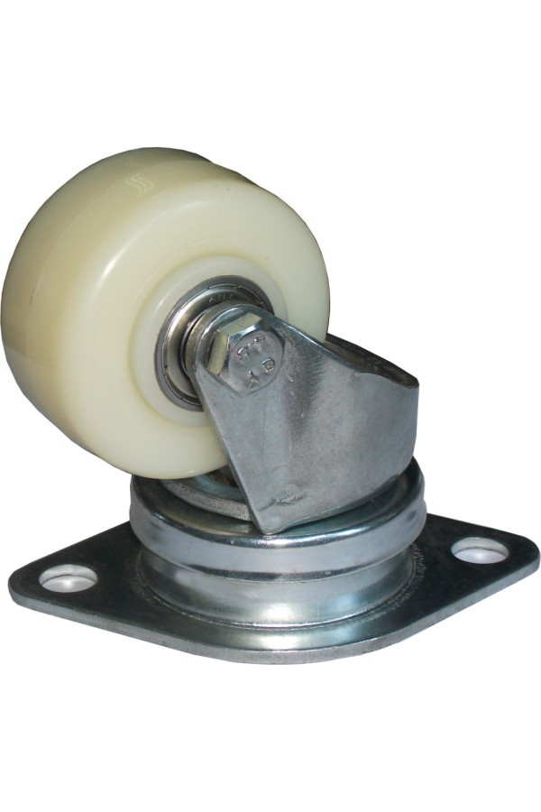 Колесо нейлон CARGO CASTER, 62мм, площадка - РОМБ, пылезащита - сталь 2825-01