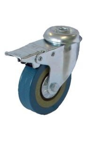 Колесо сер. рез. под болт с тормоз.(металл) 100мм (SCHGB42) отв12 3057100