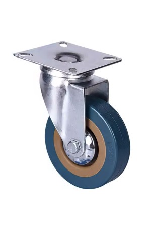 Колесо серая резина поворотное 125мм (SCG55) 3053125