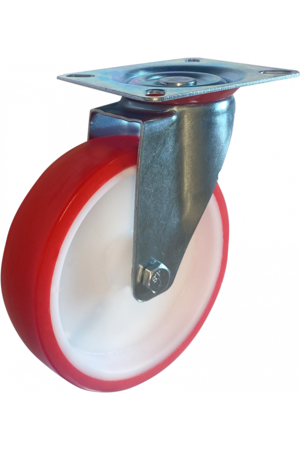 Колесо пром. полиуретановое обод нейлон  PVC Medium поворотное  80мм (5280-01-PPU) SNP93 52023080