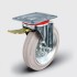 Колесо серое промышленное поворотное с тормозом(EM 01-SPRg-200-F), 200 мм EM01-SPRg-200-F
