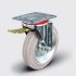Колесо серое промышленное поворотное с тормозом(EM 01-SPRg-200-F), 200 мм EM01-SPRg-200-F