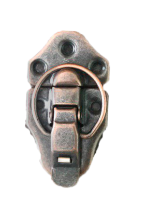 Замок для шкатулок, сундуков, бронза ZCY-193-BR