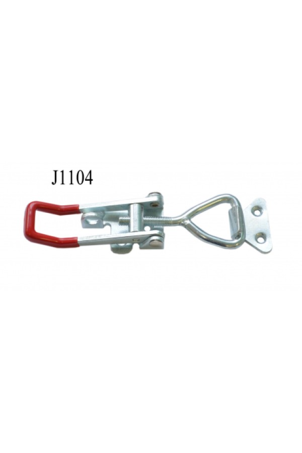 Замок эксцентриковый с проушиной цинк,  прорезиненная ручка (4003) J1104
