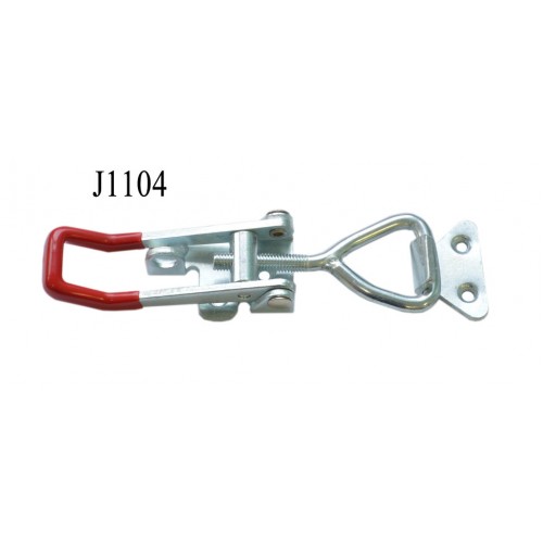 Замок эксцентриковый с проушиной цинк,  прорезиненная ручка (4003) J1104