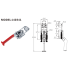 Замок стяжной сверхмощный  цинк ручка прорезиненная (GH-40341) J40341