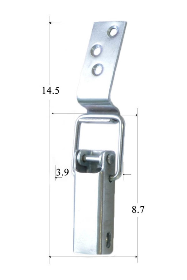 Защелка чемоданная без пружины, оцинкованная 2-2 Z/Ч116