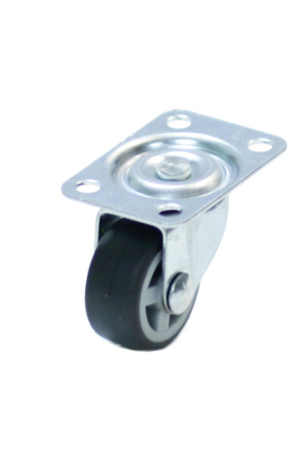 Колесо мебельное поворотное 30мм  (серая резина) 5001030