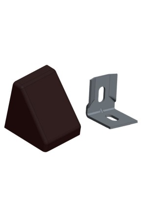 Уголок 20*20*17*1,2 с заглушкой пирамида ( венге(4) ) 20*20*17 (4)
