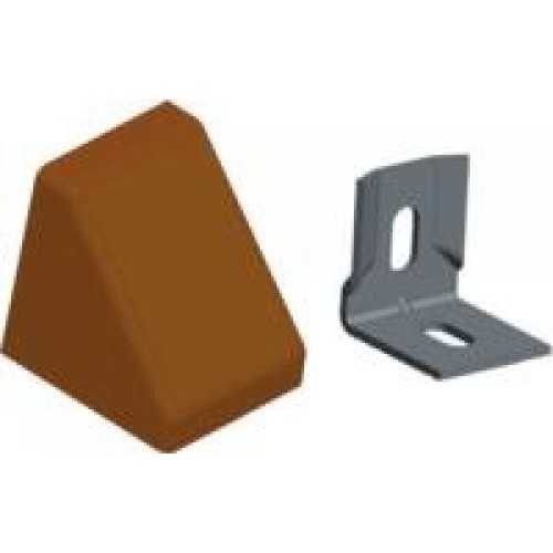 Уголок 20*20*17*1,2 с заглушкой пирамида ( ясень(11) ) 20*20*17 (11)