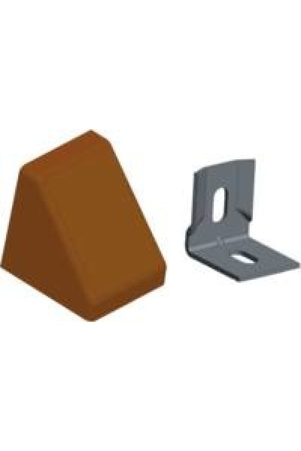 Уголок 20*20*17*1,2 с заглушкой пирамида ( ясень(11) ) 20*20*17 (11)