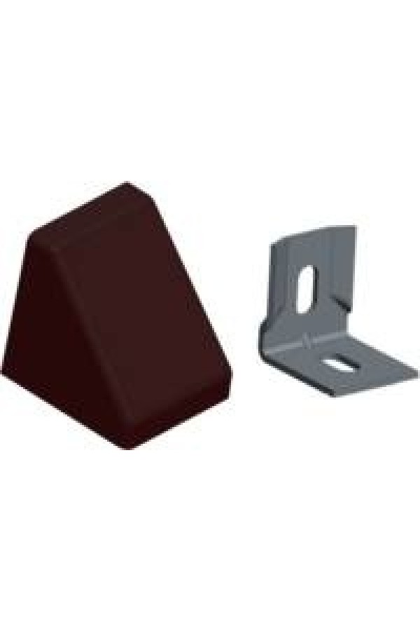 Уголок 20*20*17*1,2 с заглушкой пирамида ( орех(7) ) 20*20*17 (7)