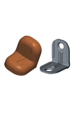 Уголок 24*24*25*1,2 с заглушкой ( ясень (11) ) 24*24 (11)