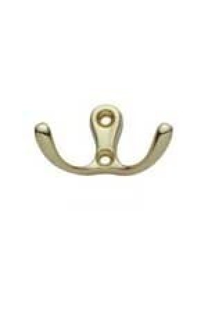 Крючок 2-х рожковый мал.(золото)(К-2307) V-32