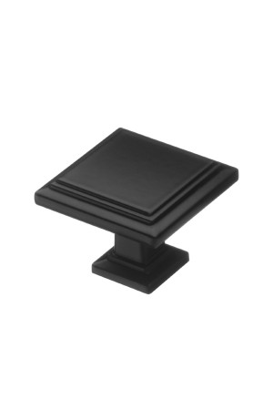 Ручка-кнопка, матовый черный, квадрат RK-105 BL