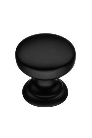 Ручка-кнопка  круглая, матовый черный K-2360 BL