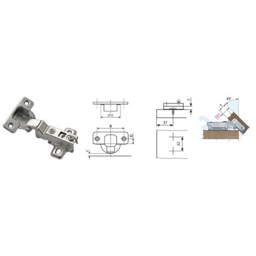 Пятля накл. с отрицательным углом  -30* (AGV/-30* H=4,5) PO-30