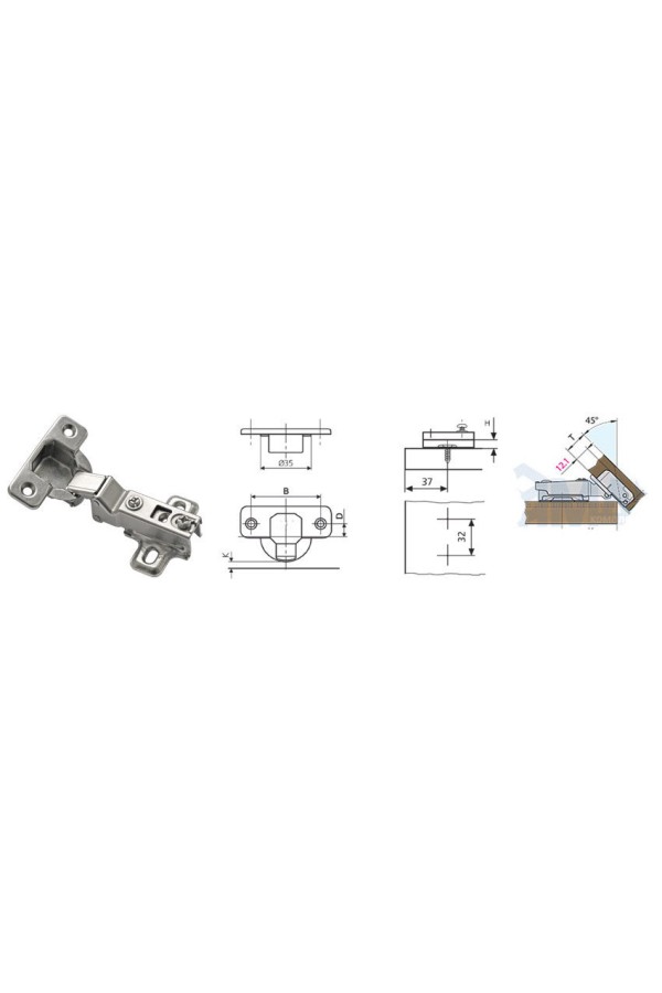 Пятля накл. с отрицательным углом  -30* (AGV/-30* H=4,5) PO-30