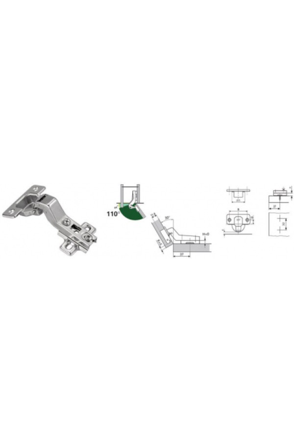 Петля накладная 30* (В/35(30-120)*001) PN-30