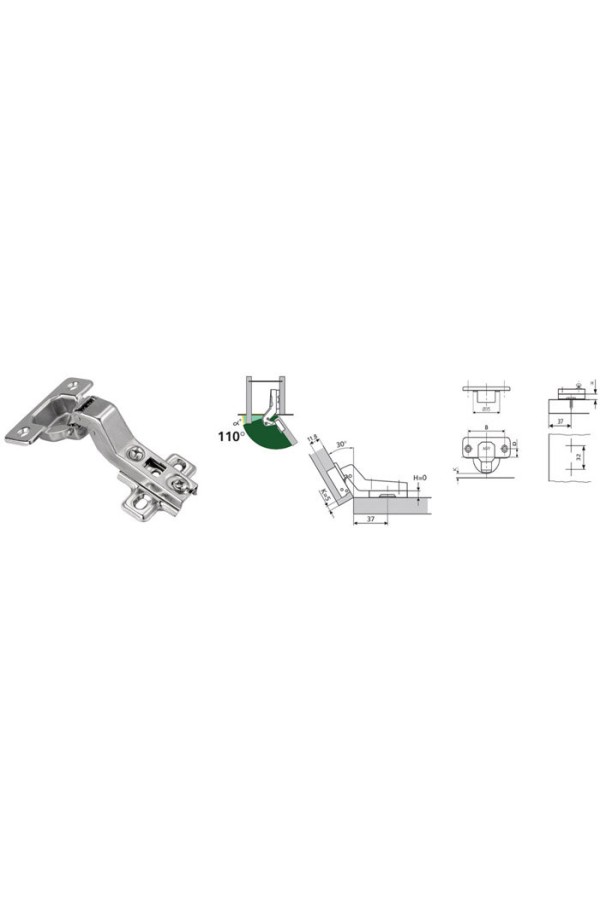Петля накладная 30* (В/35(30-120)*001) PN-30