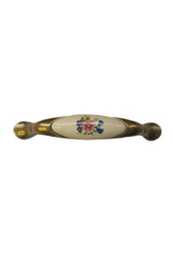 Ручка-скоба рисунок "Цветок" ( RS112AB W01)(L-1947-96-1) СР-9329