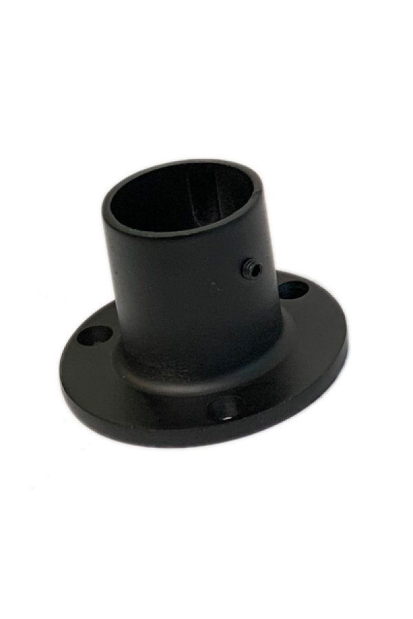 Фланец высокий 25 мм (толщина стенки - 2мм)  Т2875 LIGHT (R11H) ЧЕРНЫЙ 2876-25-BK