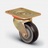 Колесо большегрузное обрезиненное поворотное 100 мм ( ED01 VBR 100 ), диск-чугун