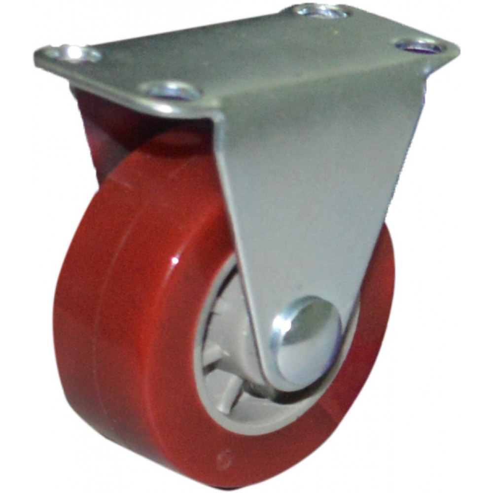 Мебельное поворотное колесо 40мм (красный пластик)