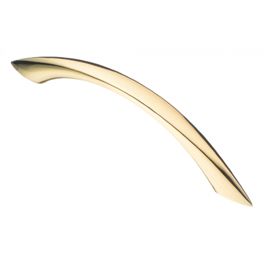 Ручка-скоба острые концы, золото,  96 мм