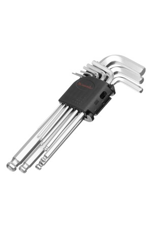 Набор ключей имбусовых HEX, 1.5-10 мм, CrV, 9 шт, удлиненные, сатин, с шаром Matrix