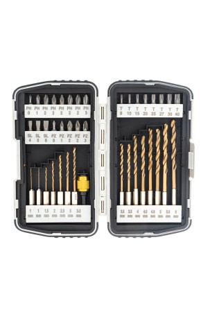 Набор бит и сверл, магнитный адаптер, CrV, пластиковый кейс, 40 шт. Matrix
