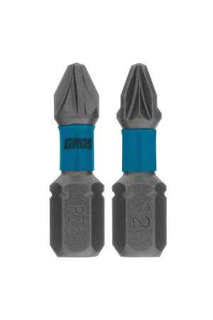 Бита торсионная PZ2 x 25 мм, для ударных шуруповертов, 2 шт. Gross