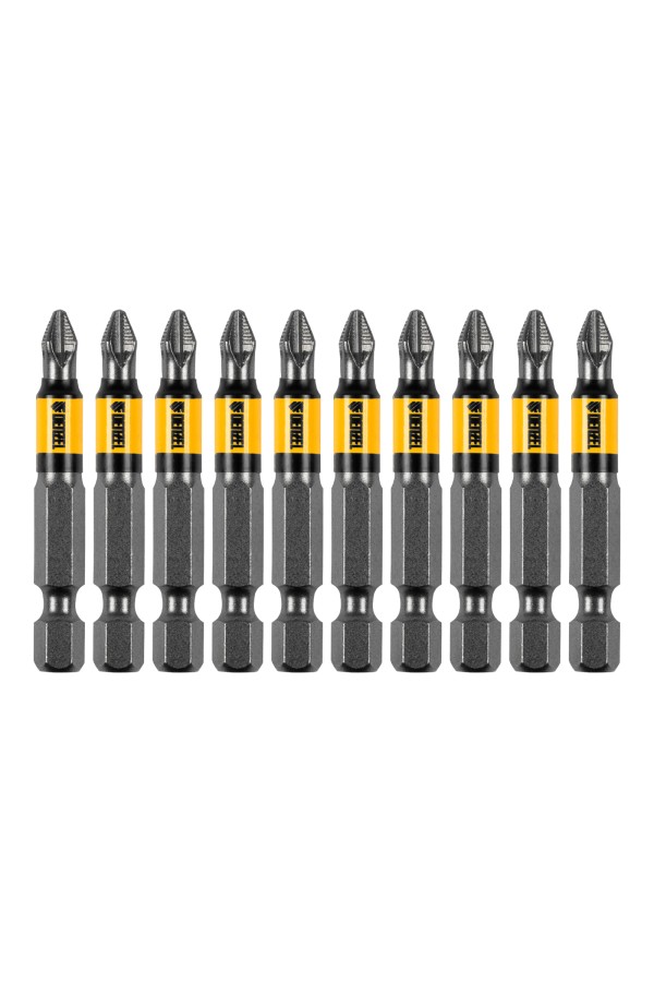 Бита PH2х50, сталь S2, цилиндр., 10 шт. Е 6,3 Denzel