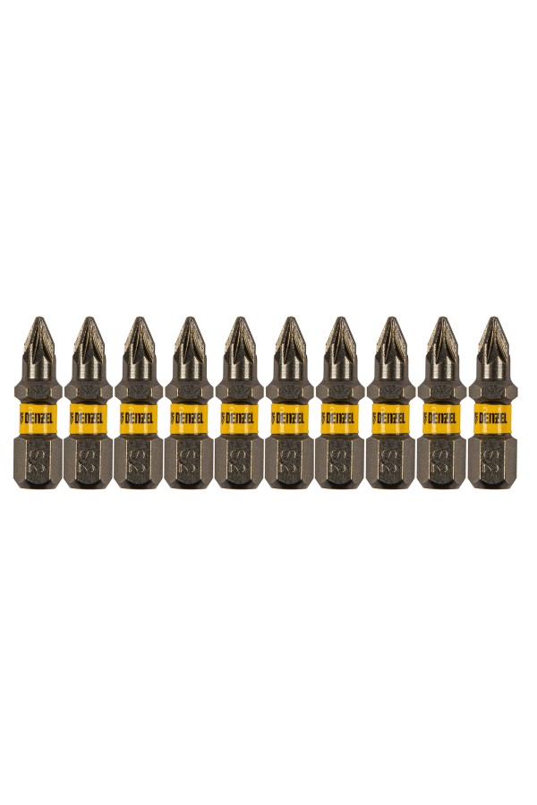 Бита PZ1х25, сталь S2, шестигранный профиль, 10 шт. Е 6,3 Denzel