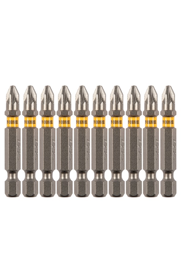 Бита PZ2х50, сталь S2, шестигранный профиль, 10 шт. Е 6,3 Denzel