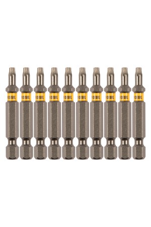 Бита TX 15х50, сталь S2, шестигранный профиль, 10 шт. Е 6,3 Denzel