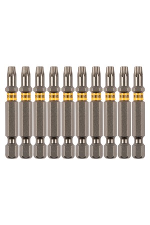 Бита TX 25х50, сталь S2, шестигранный профиль, 10 шт. Е 6,3 Denzel