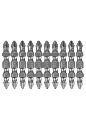 Бита двухсторонняя, PH2-PH2 х 45 мм, сталь S2, 10 шт. Denzel