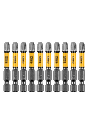 Бита IMPACT, PZ3x50 мм, лазерная обработка шлица, сталь S2, 10 шт., Е 6,3 Denzel